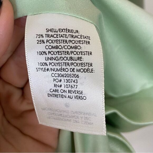 NWT Alice + Olivia Denny Satin Green Blazer Crepe Size 6 - Picture 10 of 15